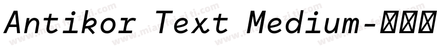 Antikor Text Medium字体转换